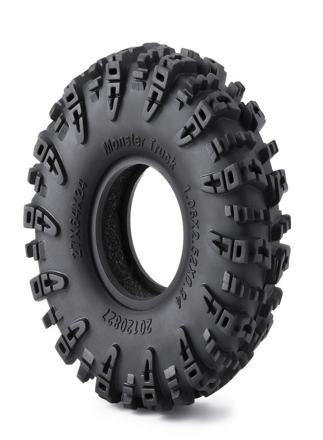 Zolikar 4PCS 1.1 Tires 64MM RC Soft Rubber 1.0" Wheel Tires for 1/18 1/24 RC Crawler TRX4M SCX24 Upgrade(A) - Image 4